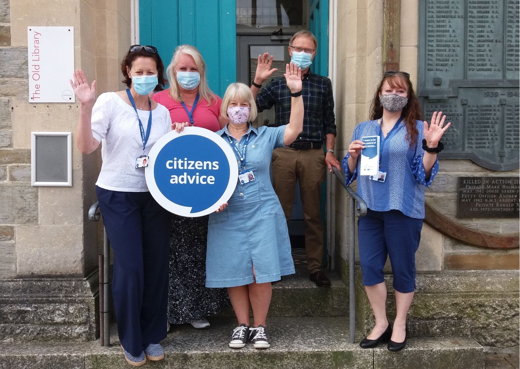 Staff and Volunteers of Bodmin Citizens Advice Cornwall who help people with budgeting and debt management