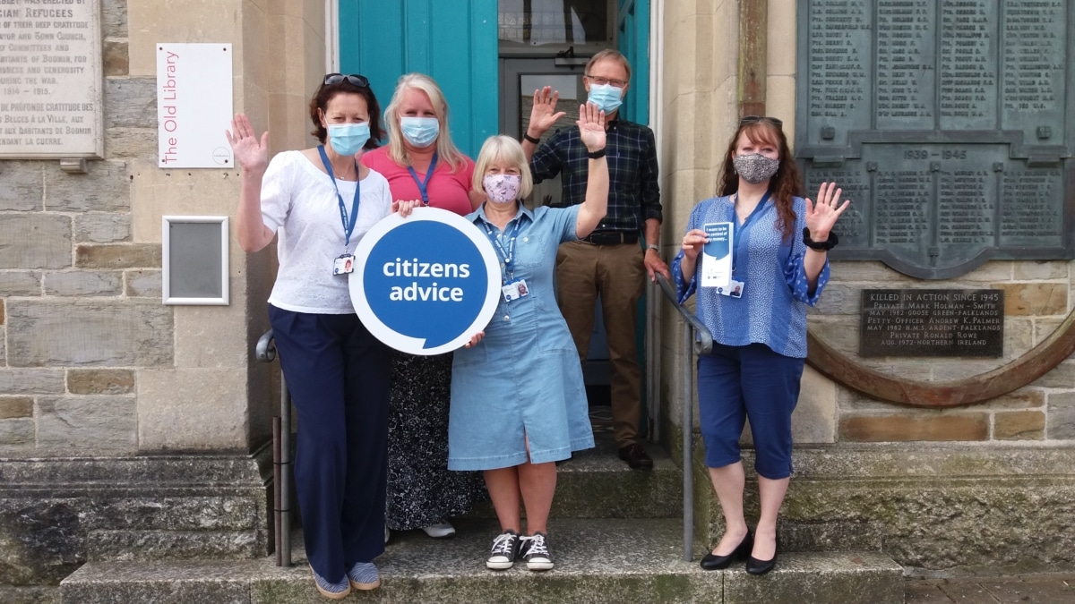 Staff and volunteers from Citizens Advice Cornwall who help people with money and debt advice and training